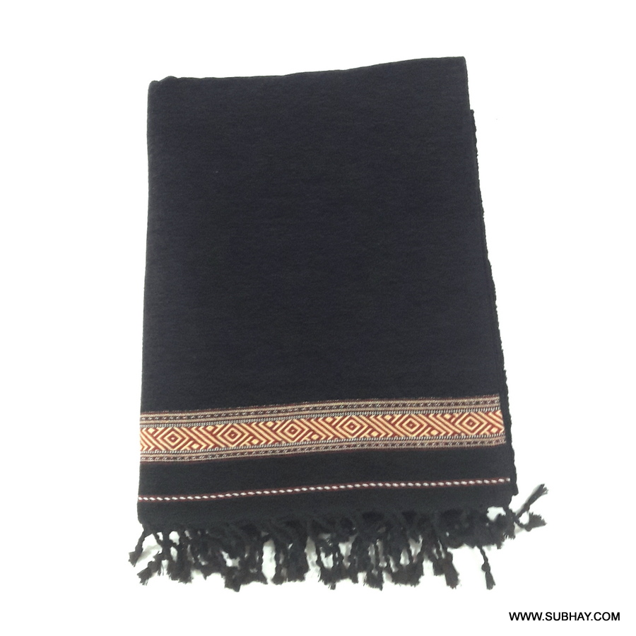 Pack of 6 Pure Velvet Dhussa / Khamdar Shawl SHL-150-7 By Khan Culture